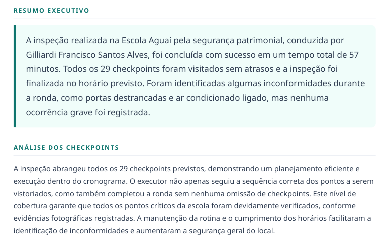 Resumo executivo e análise dos checkpoints escritos pela Ro IA a partir dos dados reais da ronda